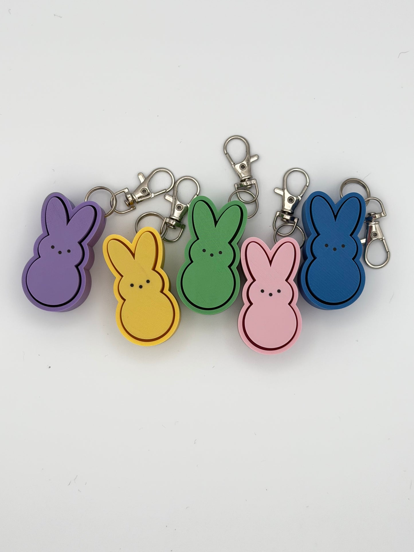 Peep Bunny Fidget Clicker Key Chain