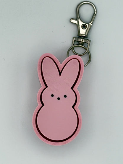 Peep Bunny Fidget Clicker Key Chain